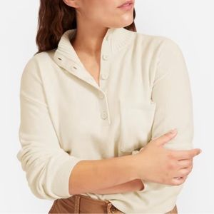 Everlane ReCashmere Button Mockneck
